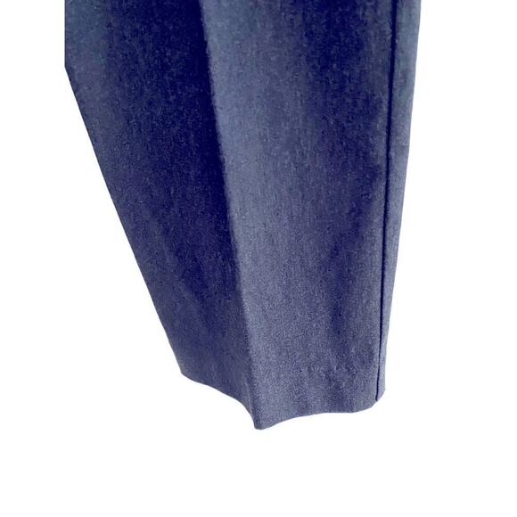 Pull on pants wide waistband grommet detail dark dusty navy blue JM Collection M - Picture 3 of 8